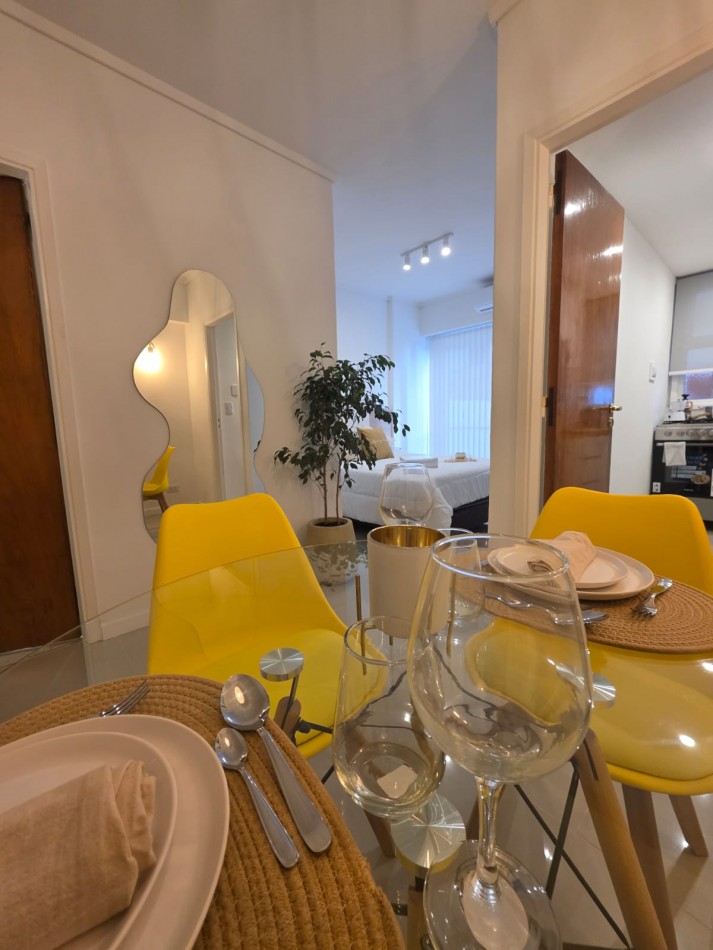 Departamento 1 ambiente con patio en venta 